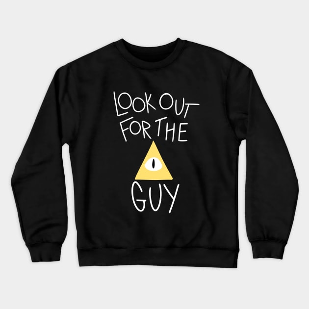 LOOK OUT- White and Gold Crewneck Sweatshirt by sleepyhead